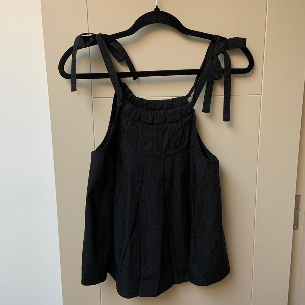 Pleated Poplin Top